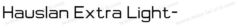 Hauslan Extra Light字体转换